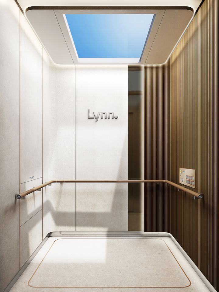 [서울=뉴시스] 우미건설의 엘리베이터 디자인 콘셉트 '디 인피닛 챔버' 후면 이미지. (사진=우미건설 제공) 2026.03.03. photo@newsis.com *재판매 및 DB 금지