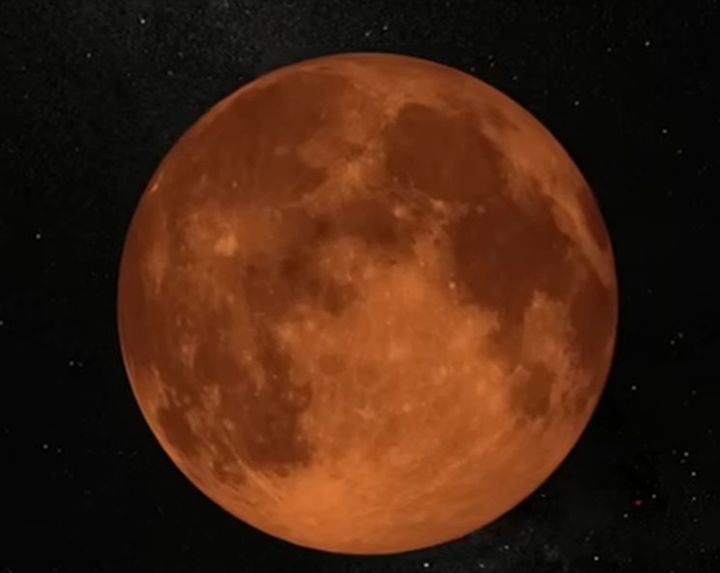 밤하늘에 떠오른 붉은 달은 동서양을 막론하고 두려움과 경이로움의 대상이었다. 사진 NASA 유튜브 캡처 *재판매 및 DB 금지