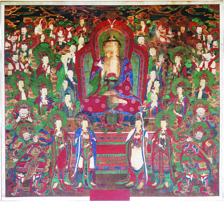 보물로 승격된 가평 현등사 아티마여래설법도. (사진=가평군 제공) photo@newsis.com *재판매 및 DB 금지