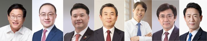 [대구=뉴시스] 6.3 지방선거 수성구청장 후보군. 김대권 현 수성구청장, 김대현 국민의힘 중앙연수위원회 부위원장, 전경원 대구시의원, 오창균 전 대구경북연구원장, 이진훈 전 수성구청장, 정일균 대구시의원, 박정권 전 국회의장 비서관. (사진 = 뉴시스 DB) 2026.03.04. photo@newsis.com *재판매 및 DB 금지