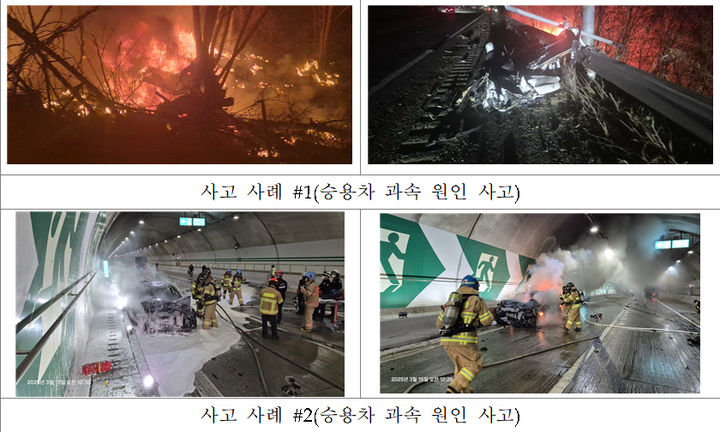 [서울=뉴시스] 최근 3년간(2023~2025년) 발생한 교통사고 사례 중 과속으로 인한 사고 모습. 2026.03.04. (사진=한국도로공사 제공) photo@newsis.com *재판매 및 DB 금지