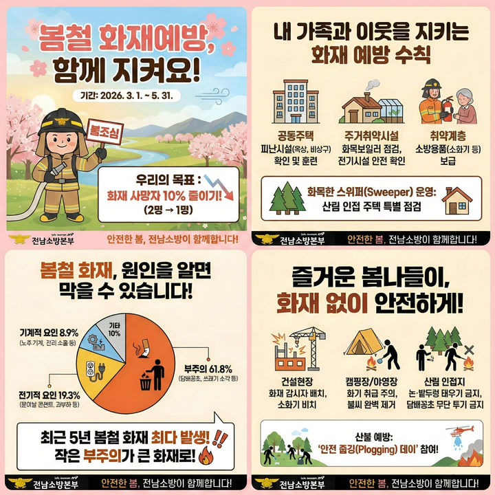 [무안=뉴시스] 전남소방, 봄철 화재예방대책 포스터. (포스터 = 전남소방본부 제공). 2026.03.04. photo@newsis.com *재판매 및 DB 금지