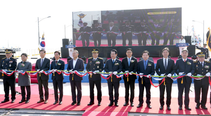 [목포=뉴시스] 전남 목포 허사도 해양경찰 정비창 준공·출범식. (사진=전남도제공) 2026.03.04. photo@newsis.com *재판매 및 DB 금지