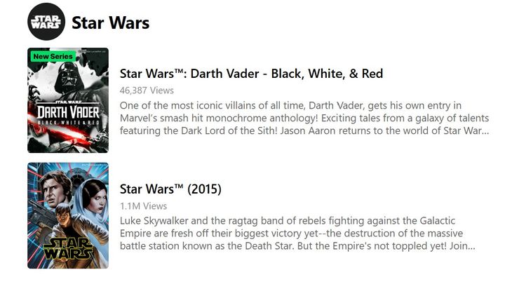 [서울=뉴시스] 네이버웹툰 모회사 웹툰 엔터테인먼트는 3일(현지시간) 실적 발표를 통해 월트디즈니 컴퍼니와 협력해 마블, 스타워즈, 20세기 스튜디오 등의 지식재산권(IP)을 활용한 오리지널 웹툰 시리즈를 이르면 연내 선보일 계획이라고 밝혔다. (사진=네이버웹툰 글로벌 플랫폼 '웹툰(WEBTOON)' 캡처) 2026.03.05. photo@newsis.com *재판매 및 DB 금지