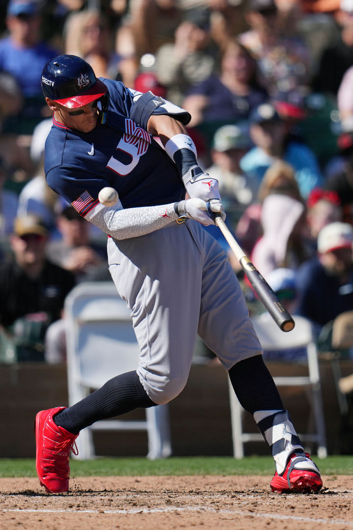 [스코츠데일=AP/뉴시스] 2026 월드베이스볼클래식(WBC) 미국 야구 대표팀 주장 애런 저지. 2026.03.05.