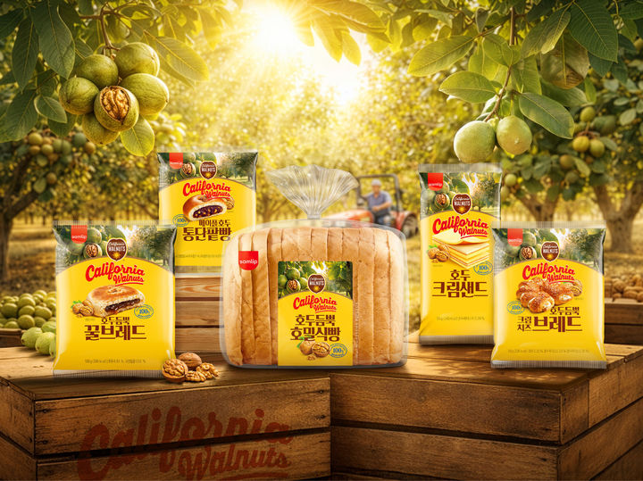 [서울=뉴시스] 삼립, 캘리포니아 호두 베이커리 시리즈 출시. (사진=삼립 제공) *재판매 및 DB 금지