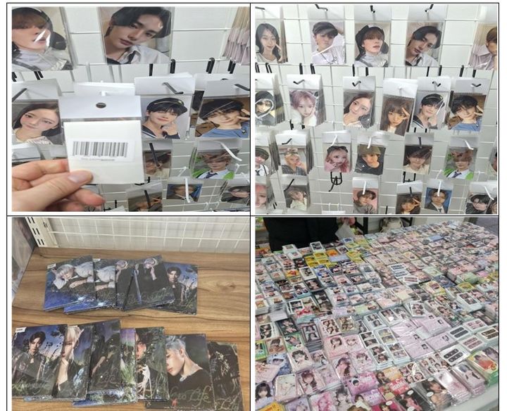 [대전=뉴시스] 지식재산처 부정경쟁행위 조사관이 단속한 퍼블리시티권 침해상품들.(사진=지식재산처 제공) *재판매 및 DB 금지