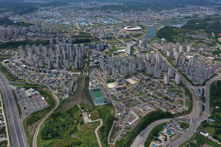 [진주=뉴시스]경남진주혁신도시 전경.(사진=진주시 제공).2026.03.05.photo@newsis.com *재판매 및 DB 금지