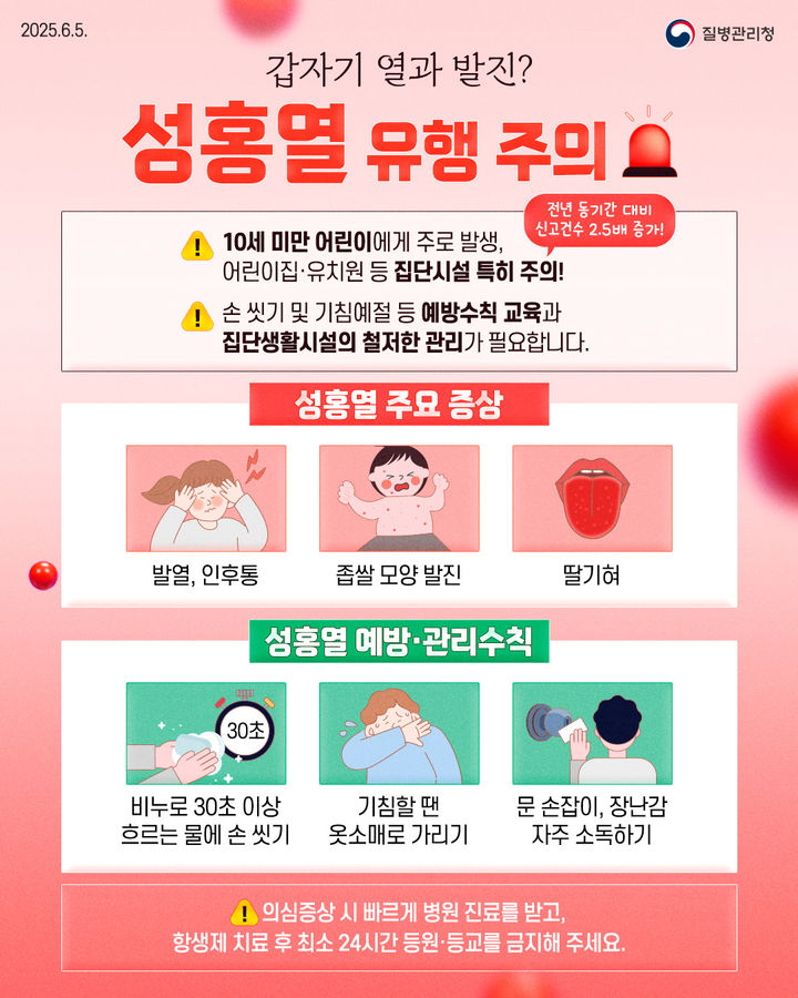 [대구=뉴시스] 성홍열 주의 안내 포스터. (사진=대구 북구 제공) 2026.03.05. photo@newsis.com *재판매 및 DB 금지