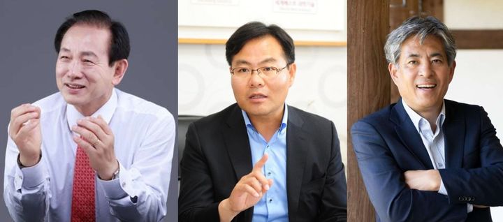  [문경=뉴시스] 문경시장 선거 출마자들. 왼쪽부터 신현국 문경시장, 김학홍 전 경북도 행정부지사, 엄원식 전 가은읍장. 2026.03.05. photo@newsis.com *재판매 및 DB 금지