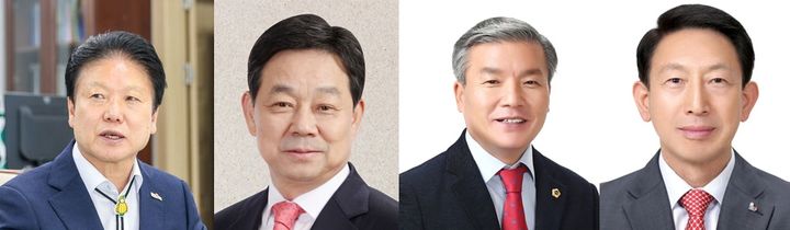 [성주=뉴시스] 이병환, 전화식, 정영길, 최성곤 예비후보.(왼쪽부터) 026.03.05 photo@newsis.com *재판매 및 DB 금지