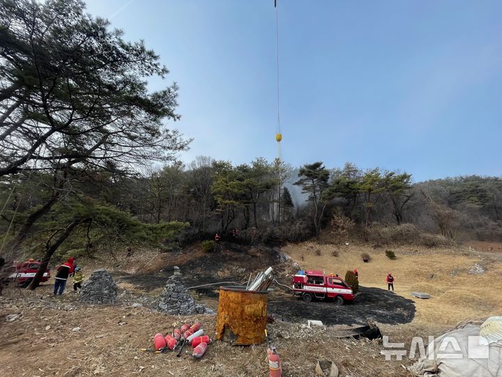 [제천=뉴시스] 화재 현장 (사진= 제천소방서 제공) 2026.03.05. photo@newsis.com *재판매 및 DB 금지