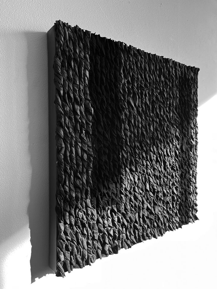 김정희-[E]au-delà 8084099709, 50x50cm, 한지,먹, Musoublack,2026&nbsp; *재판매 및 DB 금지