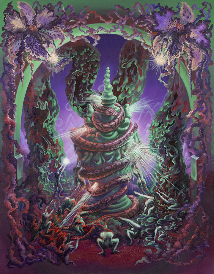 민리 -숭배,116.8X91.0cm, 리넨에 유화, 2025 *재판매 및 DB 금지