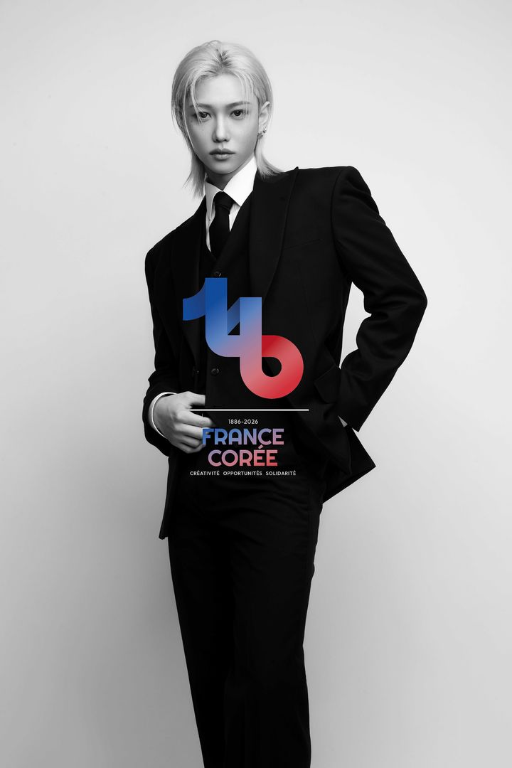 [서울=뉴시스] 스트레이 키즈 필릭스 프랑스_한국 수교 140주년 기념 명예 앰배서더. (사진 = 주한프랑스대사관(Embassy of France in the Republic of Korea) 제공) 2026.03.06. photo@newsis.com *재판매 및 DB 금지