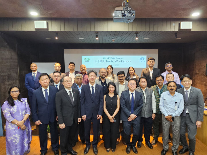 [세종=뉴시스] 한국수력원자력은 지난 3일(현지시간) 인도 뭄바이에서 인도 최대 규모이자 가장 오래된 민간 에너지 회사인 타타 파워(Tata Power)와 함께 '혁신형 소형모듈원자로(i-SMR) 기술 워크숍'을 개최했다고 6일 밝혔다. (사진=한수원 제공) 2026.03.06. photo@newsis.com *재판매 및 DB 금지