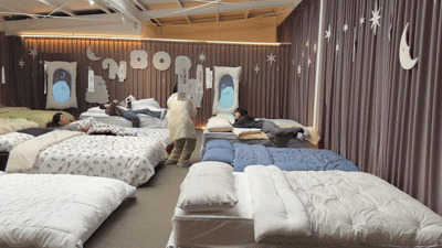 [서울=뉴시스] 권민지 기자 = 29CM '29 눕 하우스' 팝업 현장 3층 '눕 체험존' 2026.03.06. ming@newsis.com *재판매 및 DB 금지