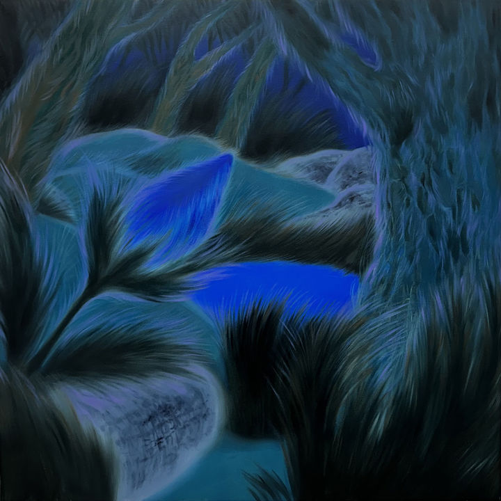 김그림_Blue Night, Oil on canvas, 80.3 x 80.3cm, 2024 *재판매 및 DB 금지