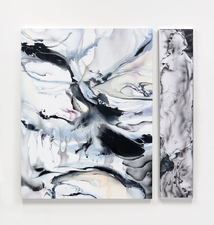 황원해 Brinicle, 2026 Acrylic, paper, screen tone collage on paper 145x112cm 145x30cm *재판매 및 DB 금지