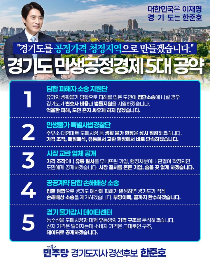 한준호, '민생공정경제' 5대 공약…"담합·시장교란 근절"