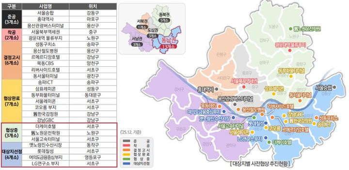 [서울=뉴시스] 사전협상 대상지 현황. 2026.03.08. (자료=서울시 제공) *재판매 및 DB 금지