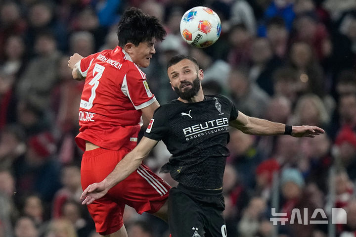 [뮌헨=AP/뉴시스] 독일 프로축구 분데스리가 바이에른 뮌헨의 김민재. 2026.03.06.