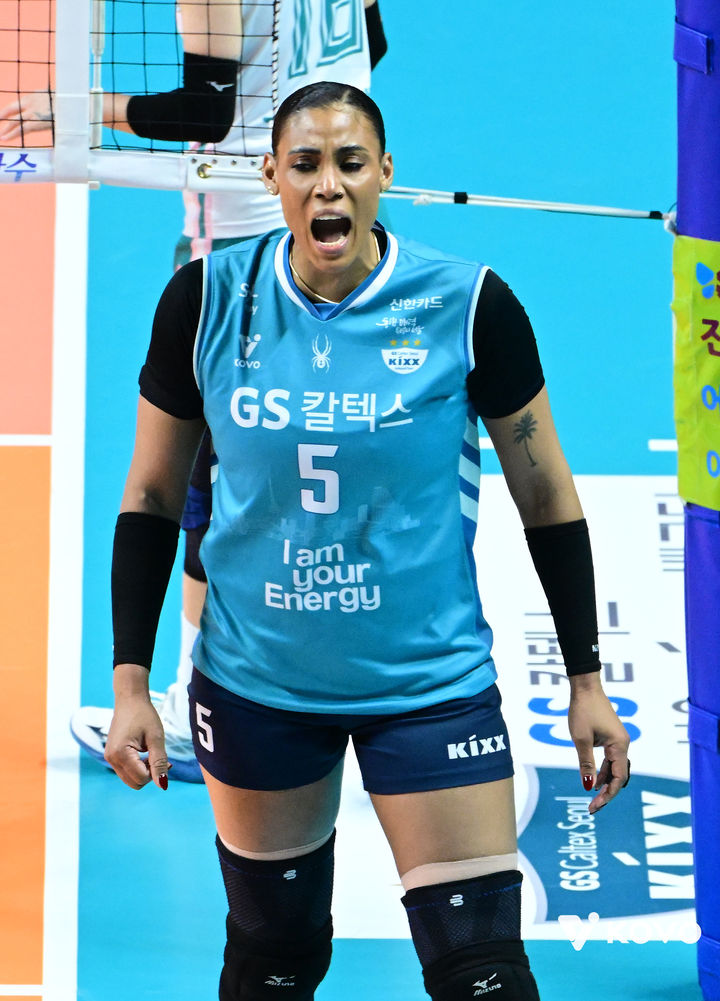 [서울=뉴시스] 여자 프로배구 GS칼텍스 지젤 실바. (사진=KOVO 제공). 2026.03.07. *재판매 및 DB 금지
