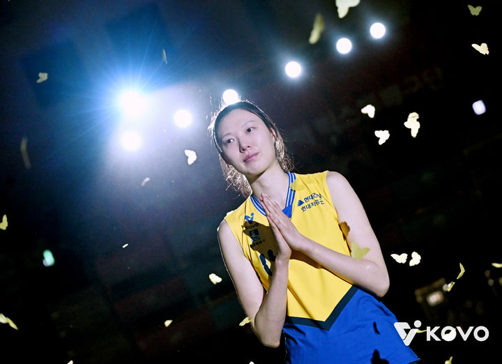 [서울=뉴시스]여자배구 양효진 은퇴식. (사진=KOVO 제공)