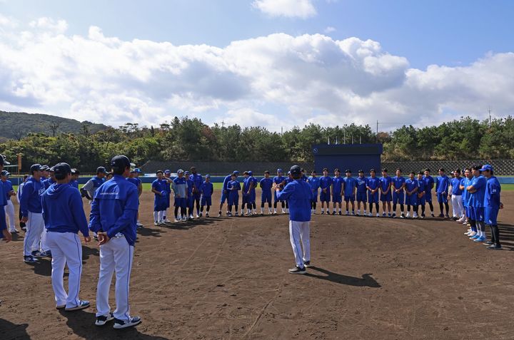 [서울=뉴시스] 2026 스프링캠프를 마친 프로야구 삼성 라이온즈. (사진=삼성 제공). 2026.03.08. *재판매 및 DB 금지