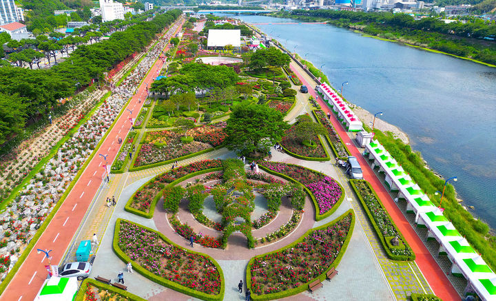 삼척장미공원 전경.(사진=삼척시 제공) *재판매 및 DB 금지