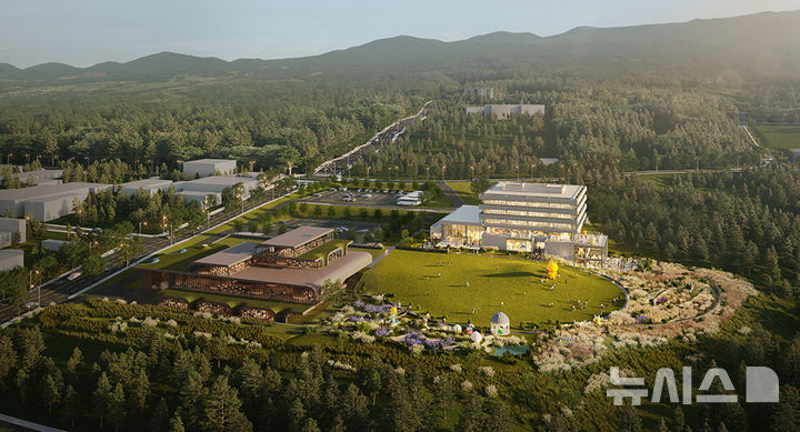 [제주=뉴시스] 카카오 제주첨단과학기술단지 본사 부지 내 오피스 2개 동 착공 예상도. (사진=카카오 제공) 2026.03.09. photo@newsis.com *재판매 및 DB 금지