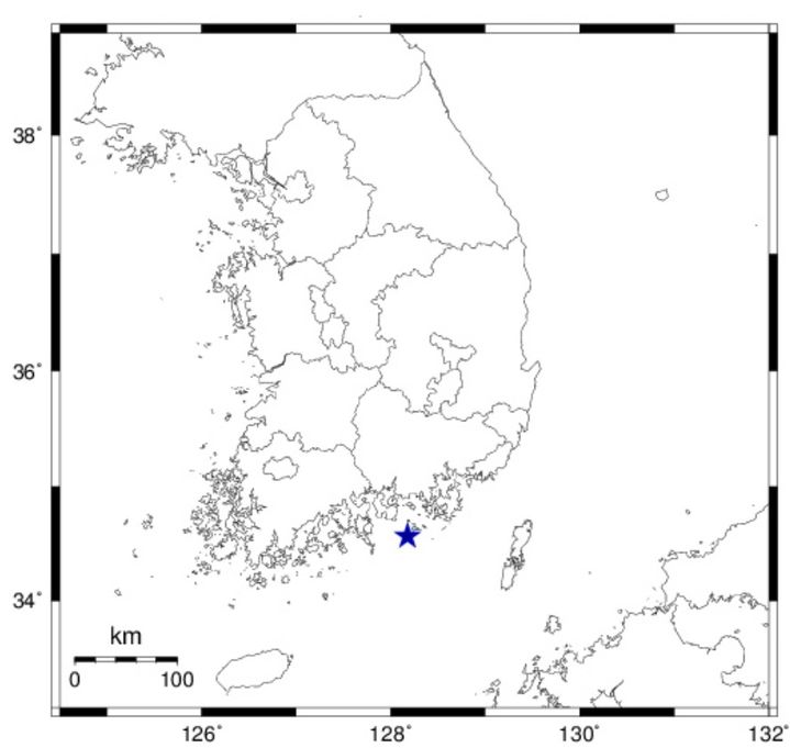 [서울=뉴시스] 9일 오전 10시40분12초께 경남 통영시 남서쪽 39㎞ 해역에서 규모 2.0 지진이 발생했다. (자료=기상청 제공) 2026.03.09. photo@newsis.com *재판매 및 DB 금지
