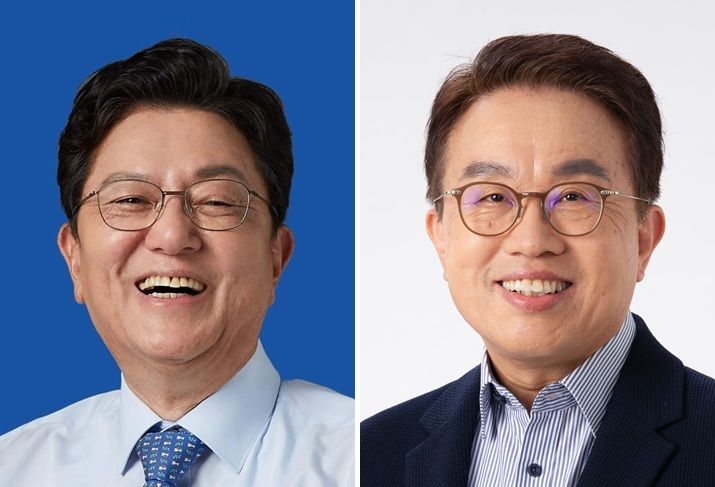 [남원=뉴시스] 6·3지방선거 전북 남원시장에 출마하는 김원종 예비후보(왼쪽)와 양충모 예비후보(오른쪽). *재판매 및 DB 금지