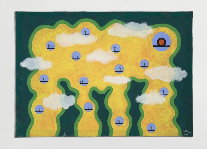 미켈레데루키 Mostro 괴물 천배접종이에비닐페인트 100x140 cm 2025 Courtesy of the artist and Duson Gallery 두손갤러리 제공. *재판매 및 DB 금지