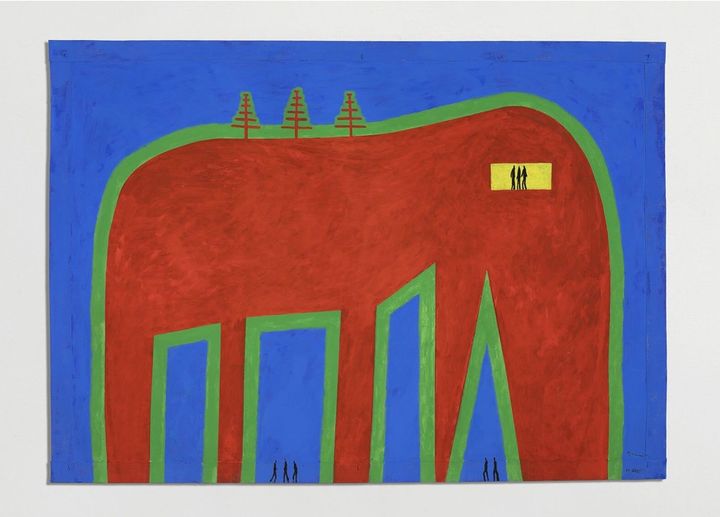 미켈레데루키 Mostro 괴물 천배접종이에비닐페인트 100x140 cm 2025 Courtesy of the artist and Duson Gallery *재판매 및 DB 금지