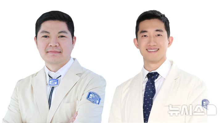 [서울=뉴시스] 좌측부터 성필수 서울성모병원 소화기내과 교수, 탁권용 임상강사. (사진= 서울성모병원 제공)&nbsp; 