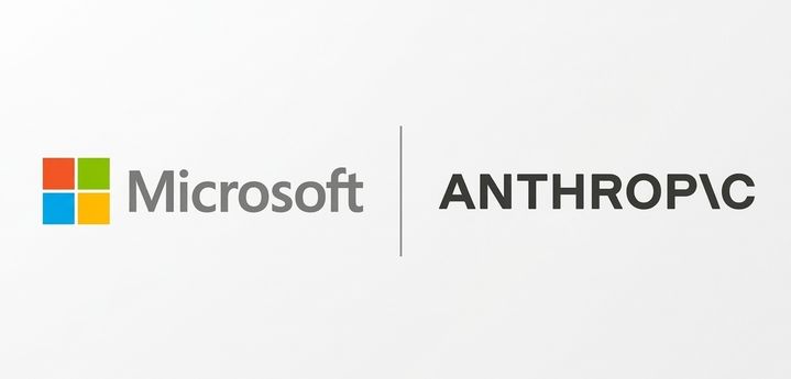 [서울=뉴시스] 마이크로소프트와 앤트로픽 CI. *재판매 및 DB 금지