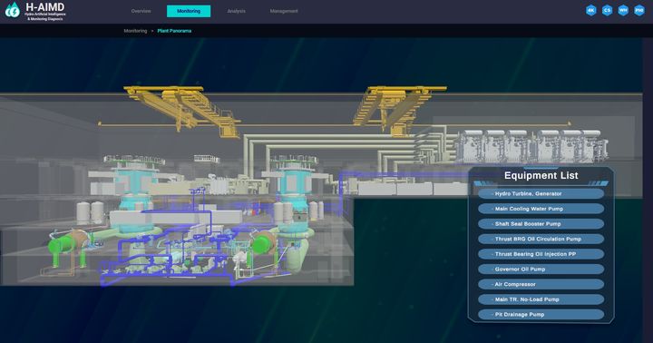 [세종=뉴시스] 한국수력원자력은 10일 자체 개발한 지능형 상태감시 및 자동예측진단 시스템인 'H-AIMD'를 예천양수발전소에 성공적으로 적용했다고 밝혔다. (사진=한수원 제공) 2026.03.10. photo@newsis.com *재판매 및 DB 금지