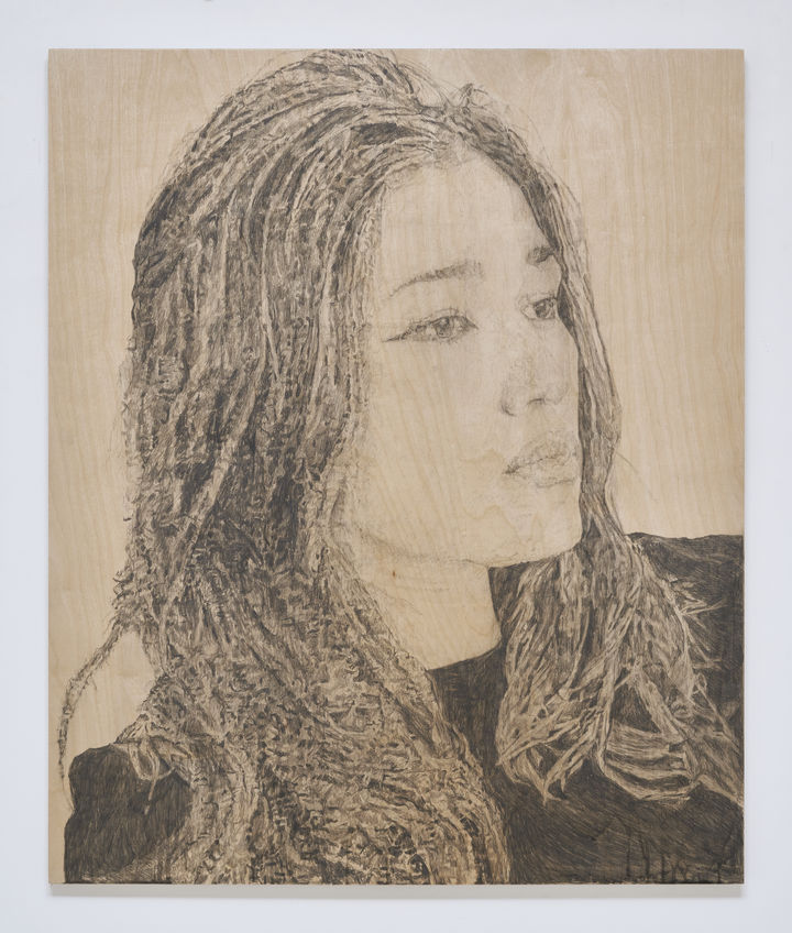 ALEX HANK Love Letter to BK, 2025 pencil on birch plywood 35 3_8 x 29 1_2 x 1 3_8 inches 90 x 75 x 3.5 cm *재판매 및 DB 금지