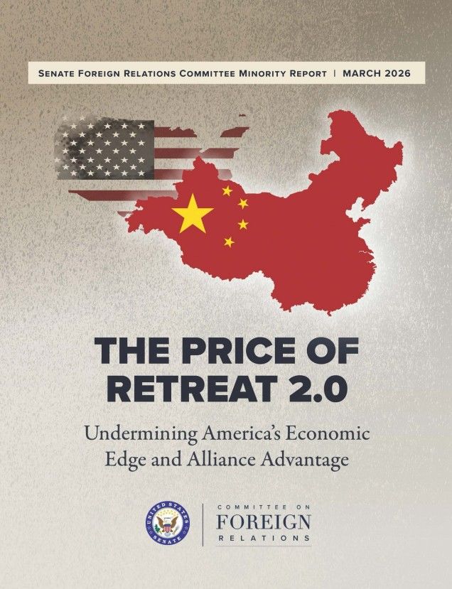 [워싱턴=뉴시스]미국 상원 외교위원회 민주당 의원들이 10일(현지 시간) 공개한 '후퇴 2.0의 대가 : 미국의 경제 우위와 동맹 이점 훼손' 보고서에서 "한미동맹은 긴장 상태에 있다"고 진단했다. (사진=후퇴 2.0의 대가 표지). 2026.03.11. *재판매 및 DB 금지
