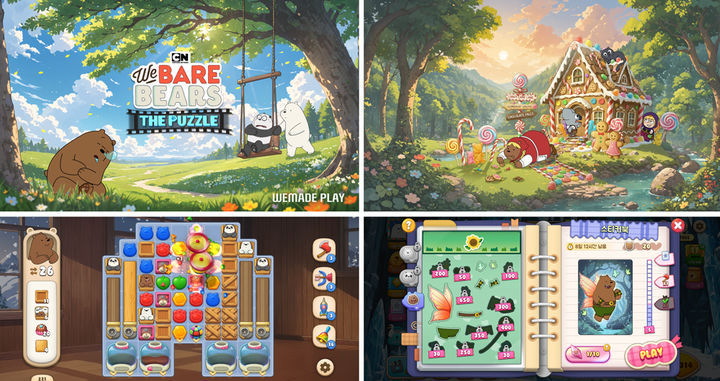 [서울=뉴시스] 위메이드플레이의 모바일 게임 '위베어 베어스 더퍼즐'에서 지난달 이용자 1인당 퍼즐 플레이 수가 전월 대비 43% 올랐다. (사진=위메이드플레이 제공) *재판매 및 DB 금지