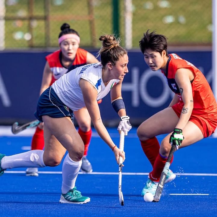 [서울=뉴시스] 이탈리아전에 나선 한국 여자 하키. (사진=국제하키연맹 SNS 캡처) *재판매 및 DB 금지