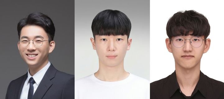 [울산=뉴시스] UNIST 연구진. 사진 좌측부터 이현욱 교수, 최명준 연구원, 서정우 연구원 photo@newsis.com *재판매 및 DB 금지