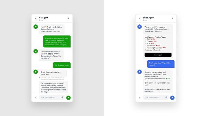 [서울=뉴시스] 라인플러스는 인공지능(AI) 에이전트 인프라 플랫폼 '액트엔진 AI'를 출시했다고 12일 밝혔다. 사진은 '액트엔진 AI' 영업 특화 에이전트. 2026.03.12. (사진=라인플러스 제공) *재판매 및 DB 금지