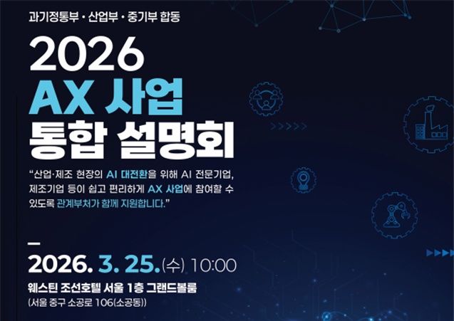 [서울=뉴시스] 과기정통부와 산업부, 중기부가 올해 주요 AX 사업을 통합 공고하고 기업 대상 설명회를 개최한다. (사진=과기정통부 제공) *재판매 및 DB 금지