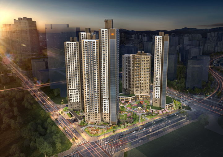 [서울=뉴시스]DL이앤씨 'e편한세상 동탄역 어반원' 단지 조감도. (자료=DL이앤씨 제공) 2026. 3. 12. *재판매 및 DB 금지