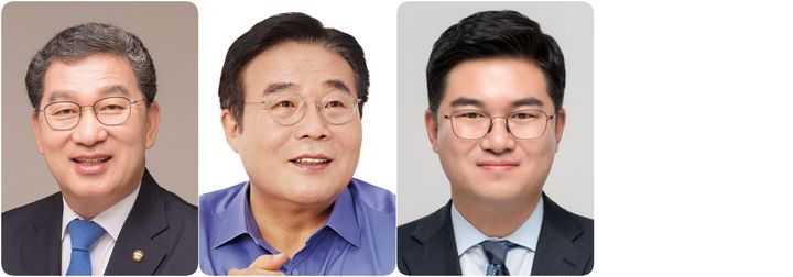 [광주=뉴시스] 조별토론회 B조. 신정훈(왼쪽부터), 이병훈, 정준호 경선 후보. 가나다순. (사진=뉴시스 DB). photo@newsis.com *재판매 및 DB 금지