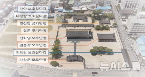 [전주=뉴시스]윤난슬 기자 = 전북 전주시의 핵심 문화유산인 경기전과 전라감영이 전통 안료를 사용한 단청 복원을 통해 본래의 화려하고 장엄한 모습을 되찾는다. (사진=전주시 제공) photo@newsis.com 