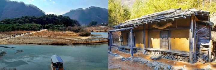 [평창=뉴시스] 단종 유배지 청령포(왼쪽)와 동막골 촬영지(오른쪽). (사진=뉴시스 DB). photo@newsis.com *재판매 및 DB 금지