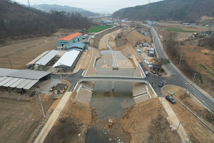 [안동=뉴시스] 구미시 자연재해 위험개선 지구정비 사업. (사진=경북도 제공) 2026.03.11. photo@newsis.com *재판매 및 DB 금지